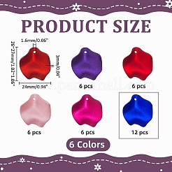 42Pcs 7 Styles Opaque Resin Pendants&nbsp;RESI-WR0001-11