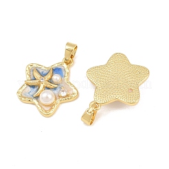 Brass Enamel Pendants&nbsp;KK-CBAEBFB-10G-03