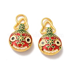 Zinc Alloy Enamel Pendants&nbsp;PALLOY-M210-01G-02