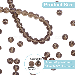 2 Strands Natural Obsidian Beads Strands&nbsp;G-NB0004-70