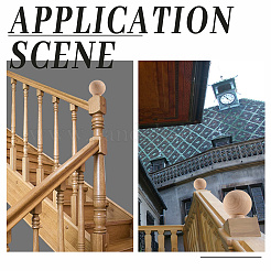 Roman DIY Wood Finials&nbsp;WOOD-WH0062-36