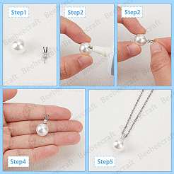 2Pcs 925 Sterling Silver Micro Pave Cubic Zirconia Peg Bails&nbsp;STER-BBC0007-30