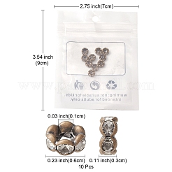 Brass Rhinestone Spacer Beads&nbsp;RB-YW0001-05B-01AB