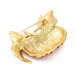Rhinestone Alloy Brooches&nbsp;JEWB-M047-02G-02