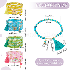 32Pcs 32 Style Glass Seed Beaded Stretch Bracelets Set&nbsp;BJEW-BC0001-08