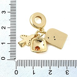 Brass Colorful Enamel European Dangle Charms&nbsp;KK-Z150-08G