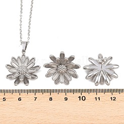 304 Stainless Steel Pendant Necklaces & Stud Earrings Set for Women&nbsp;SJEW-G086-01P