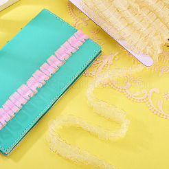 10M Double Layer Polyester Lace Ribbon&nbsp;OCOR-TA0004-14H