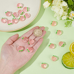 50Pcs Resin Peach Pendants&nbsp;RESI-AR0001-51