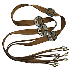 Alloy Coin Microfiber Wrap Waist Belts&nbsp;AJEW-WH20060-73B