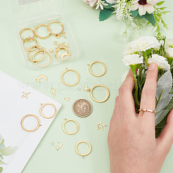 DIY Charms Finger Ring Making Kit&nbsp;DIY-DR0001-24