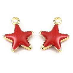 Brass Enamel Charms&nbsp;KK-K337-02G
