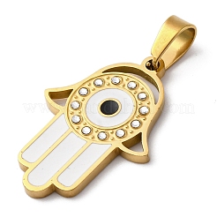 304 Stainless Steel Rhinestone Pendants&nbsp;STAS-S163-29G-01