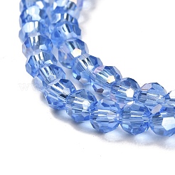 Electroplate Glass Beads Strands&nbsp;EGLA-R016-4m-17