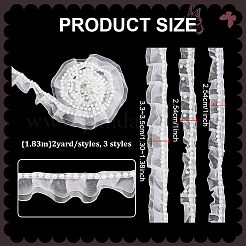 6 Yards 3 Styles Polyester Lace Trims&nbsp;OCOR-PH0036-36