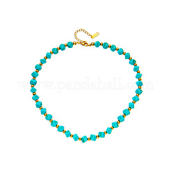 Resin Diagonal Cube Beaded Necklaces for Women&nbsp;WG284A3-01
