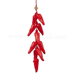 Acrylic Pepper Pendant Decorations&nbsp;HJEW-JM02545
