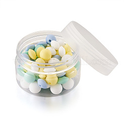 80Pcs 8 Style Food Grade Eco-Friendly Silicone Beads&nbsp;SIL-TA0001-03