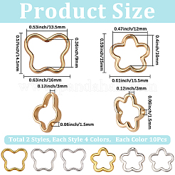 80Pcs 8 Styles Zinc Alloy Bead Frame&nbsp;FIND-SP0020-76