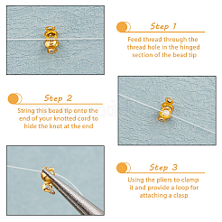 500Pcs Brass End Bead Tips&nbsp;KK-DC0004-07