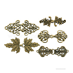 5 Bags 5 Styles Zinc Alloy Hook Button&nbsp;FIND-PH0027-46