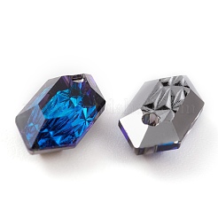 Embossed Glass Rhinestone Pendants&nbsp;GLAA-J101-02A-001BB