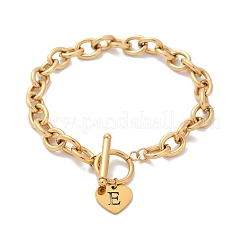 Golden 304 Stainless Steel Charm Bracelets&nbsp;NJEW-K284-01G-E
