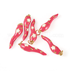 6Pcs Brass Enamel Pendants&nbsp;KK-SW0001-08D