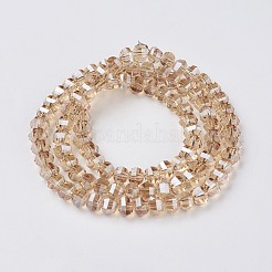 Electroplate Glass Beads Strands&nbsp;EGLA-L012-B-PL04