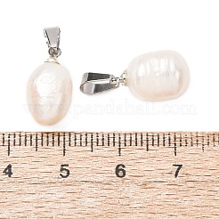 Natural Cultured Freshwater Pearl Pendants&nbsp;PALLOY-JF05465-01