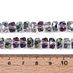 Electroplate Transparent Glass Beads Strands&nbsp;X-EGLA-N022-04A-D04
