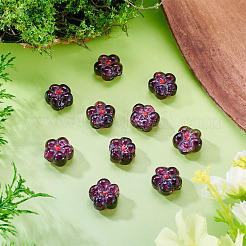 10Pcs Transparent Handmade Bumpy Lampwork Beads&nbsp;LAMP-TADJ0001-48A