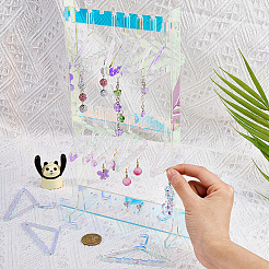 Laser Style Acrylic Earring Display Stands&nbsp;EDIS-WH0029-31