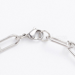 Tarnish Resistant 304 Stainless Steel Paperclip Chains&nbsp;STAS-I146-01P