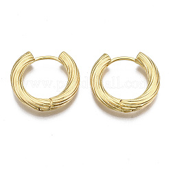 Brass Huggie Hoop Earrings&nbsp;X-KK-S356-347B-NF