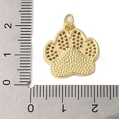 Rack Plating Brass Micro Pave Cubic Zirconia Pendants&nbsp;KK-P279-18G