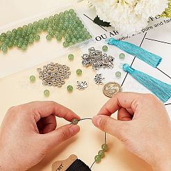 Natural Green Aventurine Beaded Pendant Decoration Jewelry Set DIY Making Kit&nbsp;DIY-OC0012-06