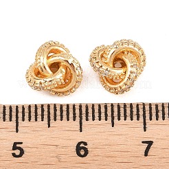 Brass Pave Clear Cubic Zirconia Charms&nbsp;KK-L274-10G
