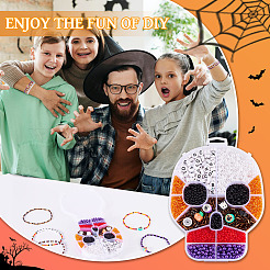 DIY 15 Style Halloween Glass & Resin & Polymer Clay Beads Jewelry Making Finding Kit&nbsp;DIY-TAC0027-04