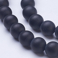 Frosted Glass Beads Strands&nbsp;G-D855-03-10mm