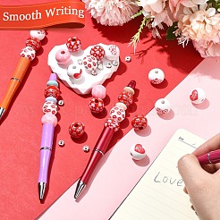 86Pcs Valentine's Day Themed Plastic Beadable Pens&nbsp;DIY-YW0012-28
