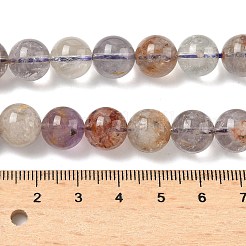 Natural Purple Phantom Quartz Purple Lodolite Quartz Beads Strands&nbsp;G-L644-D01-10mm