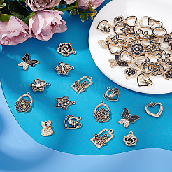 48Pcs 12 Styles Alloy Enamel Pendants&nbsp;FIND-ME0001-89