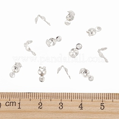 150pcs Silver Color Plated Iron Bead Tips&nbsp;X-E037Y-S