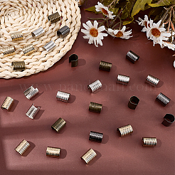 120Pcs 4 Colors Iron Folding Crimp Ends without Loop&nbsp;IFIN-CL0001-16