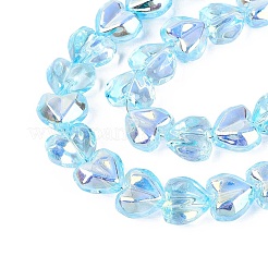 Electroplate Transparent Glass Beads Strands&nbsp;EGLA-N056-01A-04