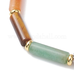 7 Chakra Column Natural Mixed Gemstone Beaded Braided Bead Bracelets for Women Men&nbsp;BJEW-JB12827