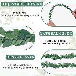 1Pc Plastic & Iron Wire Simulation Green Plant&nbsp;AJEW-SP0003-88