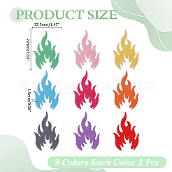 18Pcs 9 Colors Computerized Embroidery Cloth Iron on/Sew on Patches&nbsp;PATC-ME0001-42