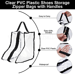 Clear PVC Plastic Shoes Storage Zipper Bags with Handles&nbsp;ABAG-WH0045-71A